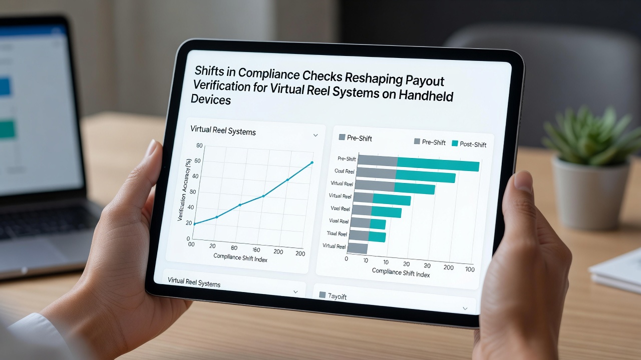 Detailed view of payout verification workflow for mobile virtual reels including compliance checkpoints and data flow diagrams